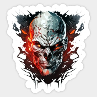 Skull Wild Life Painting Dark Character Spirit Sticker